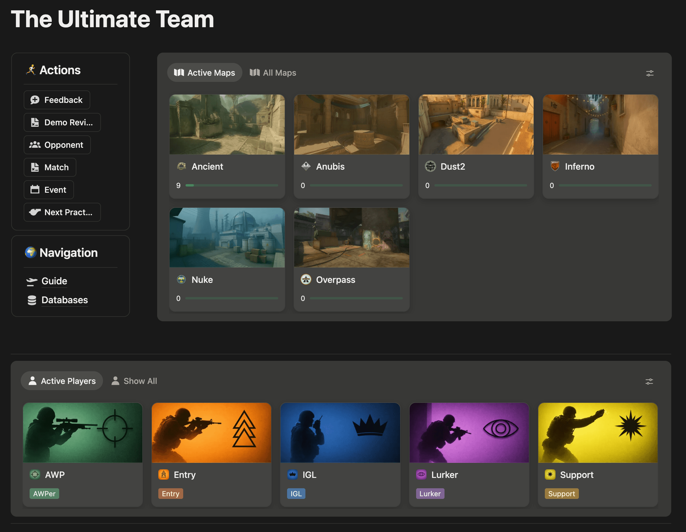 Notion Home Dashboard